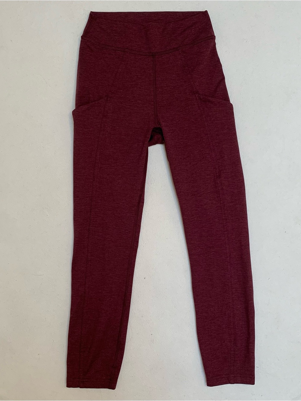 Lululemon Soft Sueded High-Rise Tight 25” Garnet Red Pockets Stretch Soft